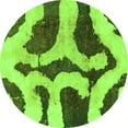 thumbnail image 1 of Ahgly Company Indoor Round Abstract Green Modern Area Rugs, 3' Round, 1 of 4