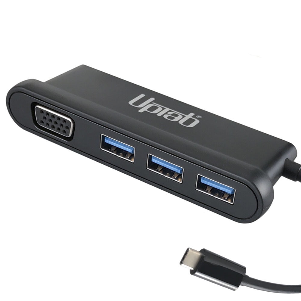USB-C3.2 (Type C) to 3 USB 3.0 and VGA Adapter