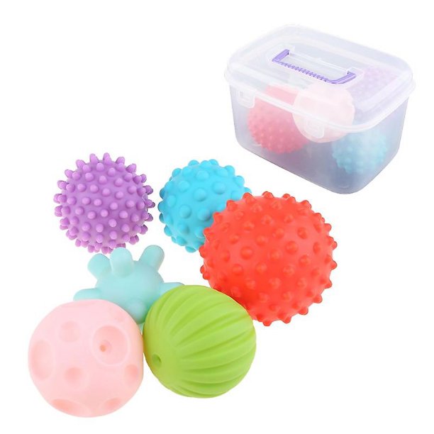 Juego de 6 piezas de bolas con múltiples texturas, juguete sensorial para bebé, nuevo desarrollo táctil a la moda