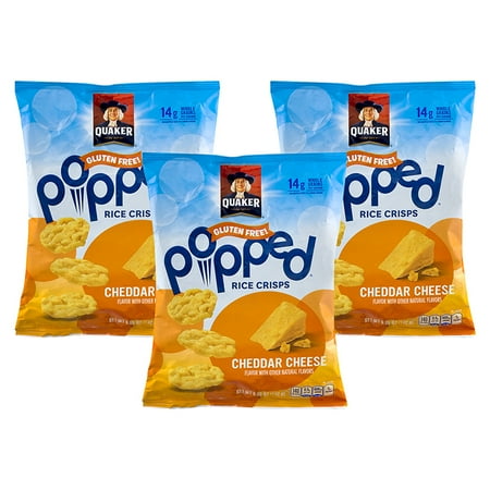 Cheddar Cheese Rice - (3 Pack) Quaker Rice Crisps, Cheddar Cheese, 6.06 oz Bag (Packaging May Vary)