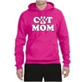 thumbnail image 2 of Wild Bobby, Best Paw Cat Mom, Pop Culture, Unisex Graphic Hoodie Sweatshirt, Fuschia, Medium, 2 of 3