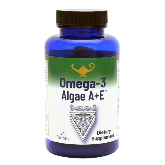RnA ReSet Omega 3 Algae A E® Softgels, 60 Count, Plant-Based EPA and DHA with Antioxidants