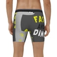 thumbnail image 4 of Xecao Cute Dinosaur Print Boxer Briefs for Men's Stretch Moisture-Wicking Underwear, Mid-Rise Classics breathable fabric, 4 of 7