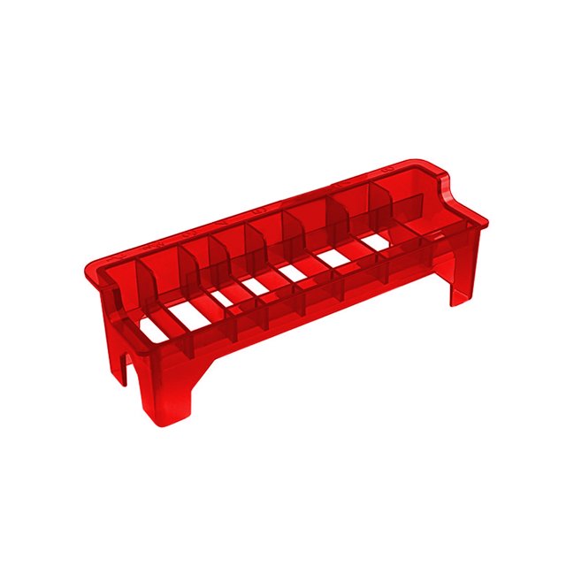 Estuche de almacenamiento Soporte para peine Transparente de larga duración Organizador de límite exquisito Accesorios de barbería Suministros Almacenamiento y organización del hogar Rojo Inteprter HA084060-02B