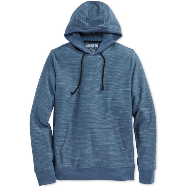 Sudadera con capucha American Rag Hombre Rayas Ottoman Azul Mediano