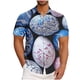 thumbnail image 1 of Blusa y camisa de manga corta con cuello vuelto para hombre, blusa informal de moda con cuello vuelto, blusa estampada de manga corta con botones, blusa de poliéster para hombre, 1 of 5