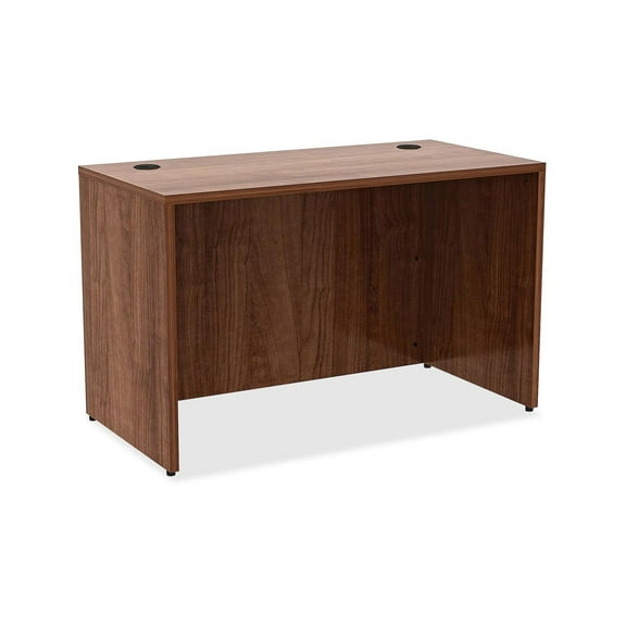 Lorell Laminate Desk 48"x24"x29-1/2" Walnut 34390