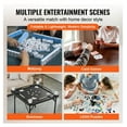 thumbnail image 5 of Mahjong Table 4 Player Folding, Portable Card Table with Cup Holders & Chip Trays, Domino Game Table for Mahjong, Poker, Puzzles - 35.4x35.4 inch, Black, 5 of 7