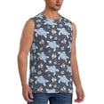 thumbnail image 2 of Pofeuu Turtle Print Men's Muscle T-Shirt, Sleeveless, Muscle Tank, Classic Muscle Tee Top For Men Casual Sleeveless Muscle T-Shirt Trendy Clothes-3X-Large, 2 of 7