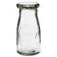thumbnail image 1 of Sullivans Set of 4 Clear Glass Primitive Mini 4.5" Milk Bottles, 1 of 1