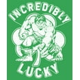 thumbnail image 2 of Junior's Marvel St. Patrick's Day Hulk Incredibly Lucky Clover Graphic Tee Kelly Green Large, 2 of 3