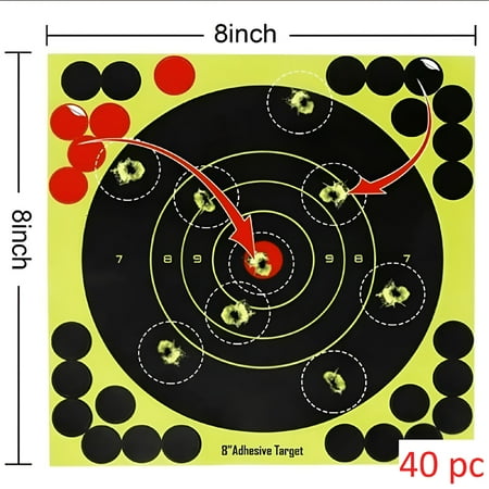 BESTSKY 40 pc Reactive Splatter Shooting Targets Instant Feedback Self-Adhesive Range
