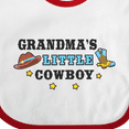 thumbnail image 4 of Inktastic Grandmas Little Cowboy with Cowboy Hat and Boots Boys Baby Bib, 4 of 4