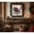 thumbnail image 2 of Vintage Christmas Canvas Art Prints Painting Rustic Sleigh Sled Picture Artwork Home Bedroom Farmhouse Country Winter Decoration No Frame, 2 of 7