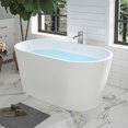 thumbnail image 3 of Vanity Art Bordeaux 51" Acrylic Freestanding Soaking Bathtub, Pure White, 3 of 5