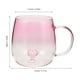 thumbnail image 2 of Taza de café con degradado romántico: Taza de té de vidrio transparente con diseño de corazón en 3D - Taza única para desear un deseo en San Valentín a parejas - Cristalería decorativa, 2 of 8