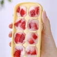 thumbnail image 3 of 8 Grids Macaron Plastic Ice Cube Tray Stackable Checkered Box with Lidded,DIY Summer Cool Drink, 3 of 5