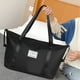thumbnail image 4 of Bolsa de viaje grande expandible para mujer con funda para carrito y bolsillo impermeable | Bolsa de gimnasio para deportes, escuela y viajes en avión | Bolsa de lona en rosa, azul, negro, gris y, 4 of 8