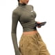 thumbnail image 3 of Chaquetas Deportivas para Mujer, Chaquetas de Yoga con Cremallera, Camisetas Ajustadas y Deportivas. Verde L, 3 of 7