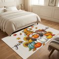 thumbnail image 4 of Fall Thanksgiving Area Rugs 4'x6', Washable Small Throw Rugs for Office Bathroom, Cartoon Pumpkins Maple Leaf Gnomes Floral Indoor Outdoor Rug Non-Slip Low Pile Carpet Runner Reversible Floor Mats, 4 of 8