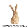 thumbnail image 3 of LEFTHIGH Home Rattan Woven Bunny Straw Grass Easter Table Centerpiece Natural Handcrafted Khaki Country Rustic Decoration Durable Gift Spring Mantel Shelves St Patricks Day Decorations, 3 of 6