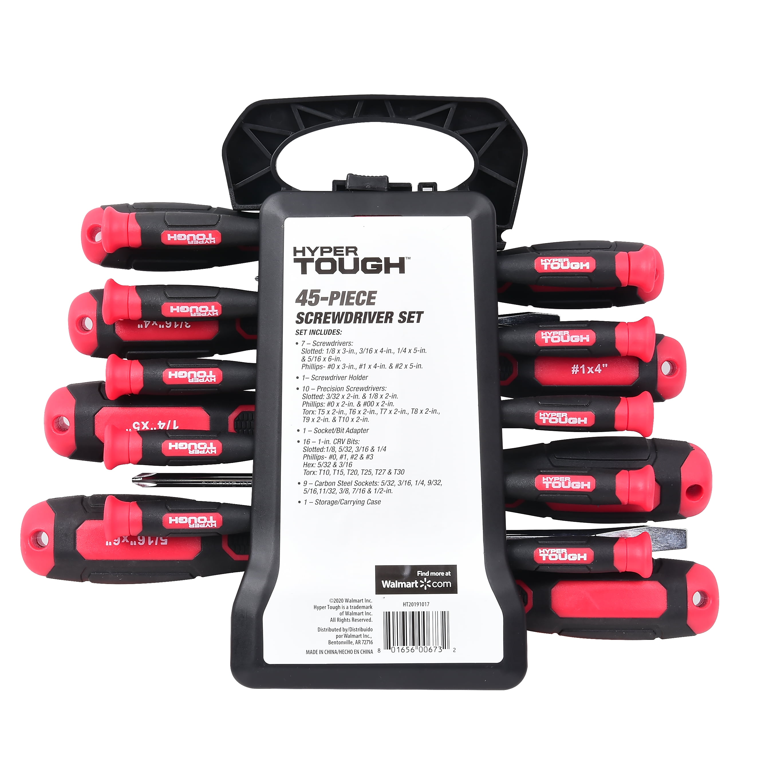 Hyper tough 45 piece screwdriver set clearance