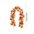 thumbnail image 3 of Guirnalda de hojas de arce para Halloween de 172 cm | Enredadera colgante de ratán de plástico multicolor | Decoración para Acción de Gracias y Navidad | Decoración para fiestas con chimenea | 1, 3 of 7