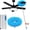 Blue, variant on Ceiling Fan Cleaner Duster with Extension Pol, 12 to 51 Inch Duster Length, Microfiber Dusters for Cleaning Fan , Cobwebs, Walls, Windows & High Ceilings, Removable, Blue