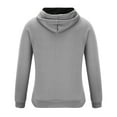 thumbnail image 3 of CHEEREAM Men Casual Hoodies with Zip Pockets Full Zip Long Sleeve Sweatshirt Sports Hooded Jacket Color Block Slim Fit Sweatshirts Gray M, 3 of 3