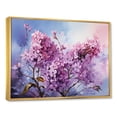 thumbnail image 2 of Designart "Countryside Delight With Purple Lilacs I" Flowers Floater Framed Canvas Wall Art, 2 of 5