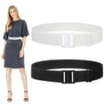 thumbnail image 4 of 2 Pcs Ceinture Élastique Décoration Ornement Simple Ajustable Adultes Ceinture Jeans Pantalons Femmes Hommes Ceintures, 4 of 8
