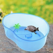 Anvazise Turtle Tank with Basking Platform Large Capacity Transparent Fish Tank Turtle Breeding Box Aquarium Supplies