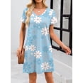 thumbnail image 4 of Avidlove Cotton Nightgowns for Women Short Sleeve Sleep Shirts Soft Nightdress Sleepwear, 4 of 6