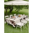 thumbnail image 3 of Outdoor Tablecloth with Umbrella Hole and Zipper, Sweet Home Rectangle Table Cloth 60x84 Inch Waterproof Tablecloth, Western Stars Bird Houses Farmhouse Retro Picnic Table Cover for Patio Camping, 3 of 7