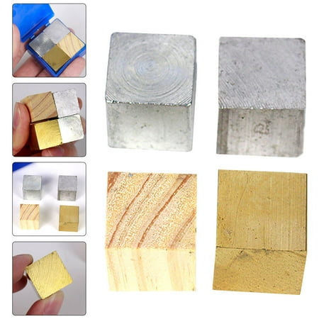 

4pcs Wood Block Copper Cube Iron Cube Aluminum Block Science Education Product