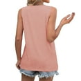 thumbnail image 4 of Sevevn Women's Summer Casual Fashion Solid Tank - Loose Round Neck Sleeveless Top Pink S Gift for Girls, 4 of 7