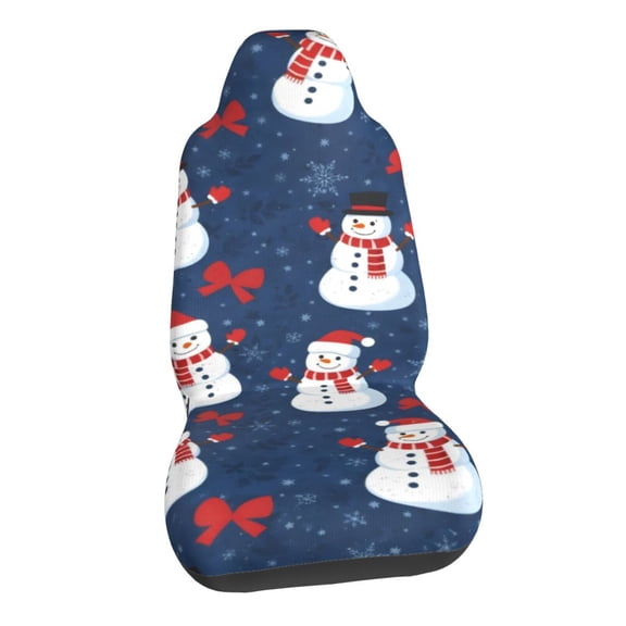 Snowman Christmas Car Seat Covers Stretch Car Seat Protectors Universal Fit