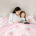 thumbnail image 4 of Homewish Cartoon Hot Air Balloon Bedding Comforter Set 7 Pieces for Preppy Child,Dreamy Princess Full Bedding Set Lightweight,Chic Floral Flowers Fitted Sheet Flat Sheet,Breathable Home Decor, 4 of 8