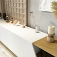 thumbnail image 7 of KULAGAGA Media Console TV Stand with Storage for up to 100'' TV, White & Oak, 7 of 7