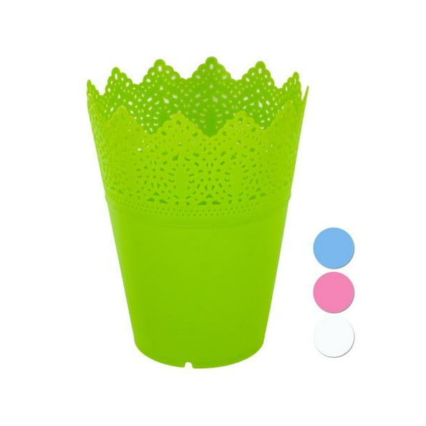 Bulk Buys Decorative Round Multi Use Durable Plastic Flower Pot 24