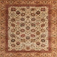 thumbnail image 1 of Ahgly Company Machine Washable Indoor Square Abstract Brown Sand Brown Area Rugs, 3' Square, 1 of 1