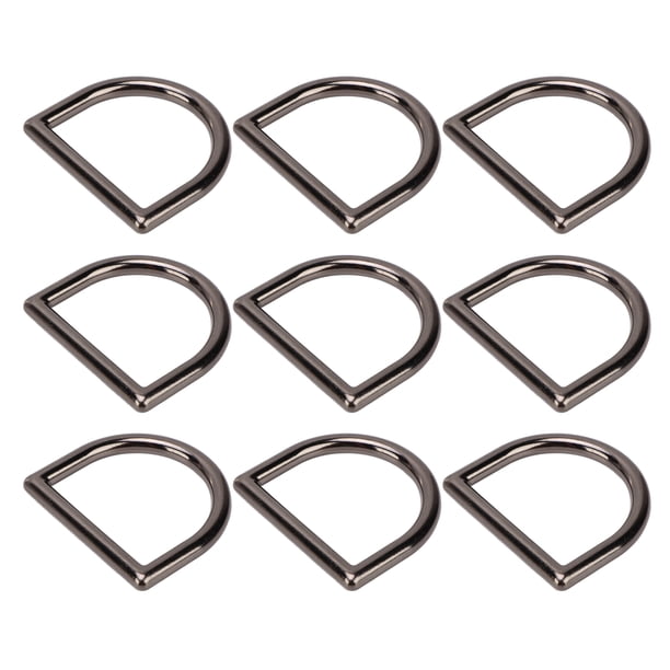 Anillos en D de Bucle Chapados de 120 Uds Anillos en D de Metal de Carga Fuerte para Bolso Monedero Cordón Y Proyectos de Costura ANGGREK Otros