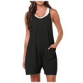 thumbnail image 2 of Daolelai Summer Casual Pocket Suspender Knitted Shorts Jumpsuit Overalls, 2 of 5