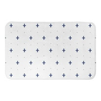 Creative Products Navy Coastal Pattern 34x21 Bath Mat