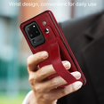 thumbnail image 6 of Design for Samsung Galaxy S20 Ultra 5G Phone Case with Screen Protector Adjustable Wrist Strap Kickstand Credit Card Slot Slim Shockproof Hybrid Rugged Protective Cover for Women 6.9 inch Red, 6 of 14