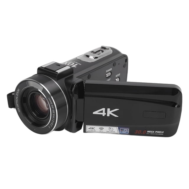 Videocámara Digital 4K, Videocámara Digital De 1300 MAh Pantalla De 3 Pulgadas Enfoque Automático Zoom 16x Para Viajes