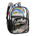 thumbnail image 5 of ALAZA Clear Backpack Owl Rainbow Rose PVC Transparent BookBag, 5 of 7