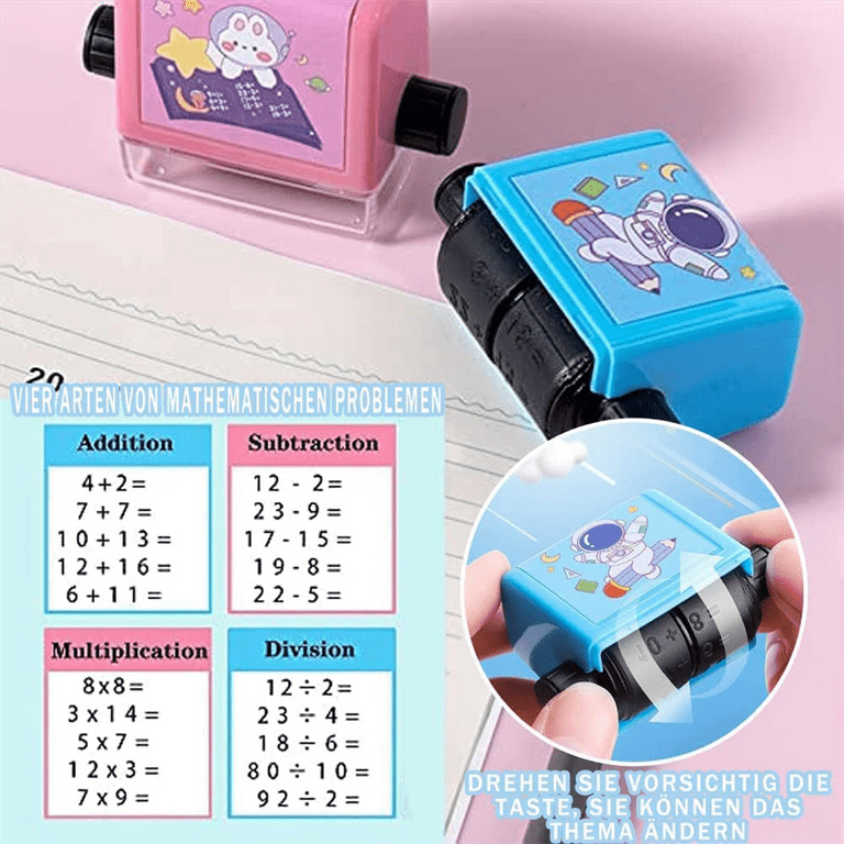 4PCS Smart Math Roller Stamps,Teaching Stamps for Kids,Math Practice S –  PROARTS AND MORE