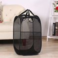 thumbnail image 3 of Cesto para la colada plegable, cesta de almacenamiento para la colada, cubo, almacenamiento redondo, Compatible con organizador del hogar, habitación de los niños, negro, 3 of 5