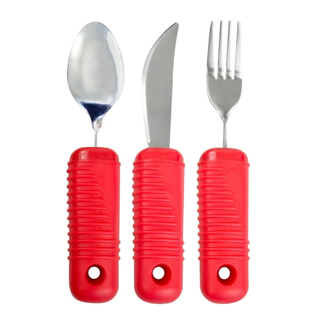 Essential Medical Supply Power of Red Utensil Set with Bendable Fork